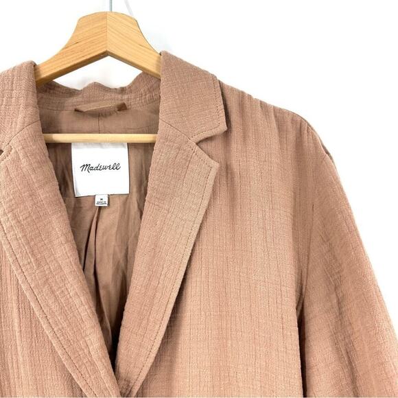 Madewell Cotton-Linen Relaxed Larsen Blazer Sz M - Picture 9 of 10